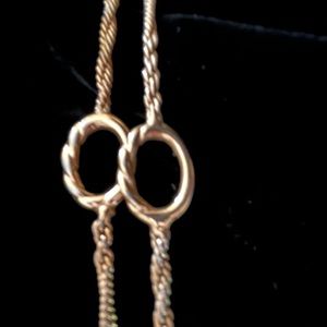 Gold color longer length chain necklace